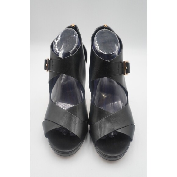 MICHAEL Michael Kors Black Stiletto Heel Sandals Sz 9.5M Style SH19G - Picture 1 of 14
